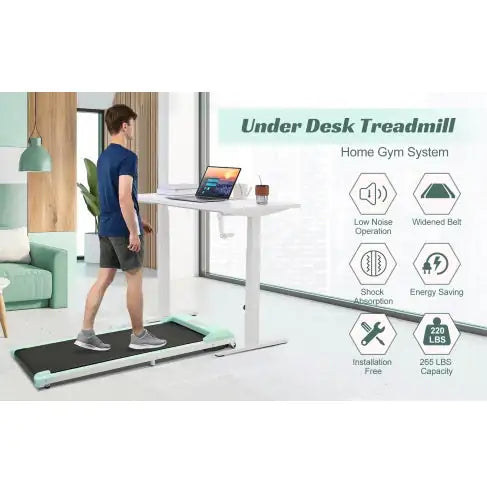 Compact 2-in-1 Office Treadmill with Remote